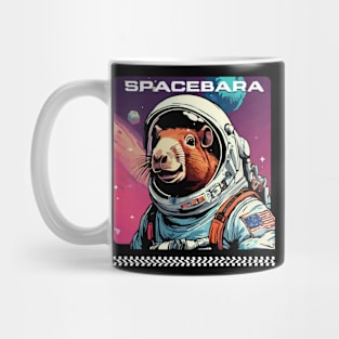 vintage space capybara Mug